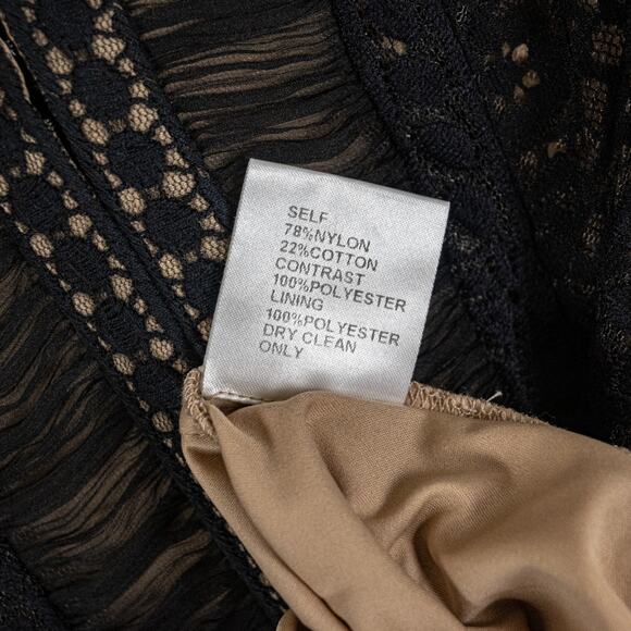 Tadashi Shoji Women's sz 10 V-Neck Black Lace Dress - Picture 8 of 13